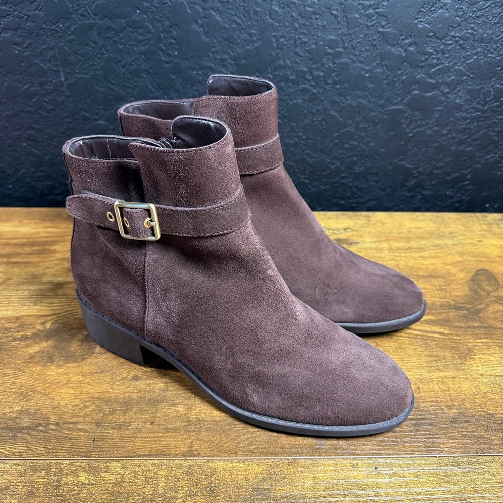 Cole Haan D42386 Brown Suede Waterproof Ankle Boot Women 8.5B